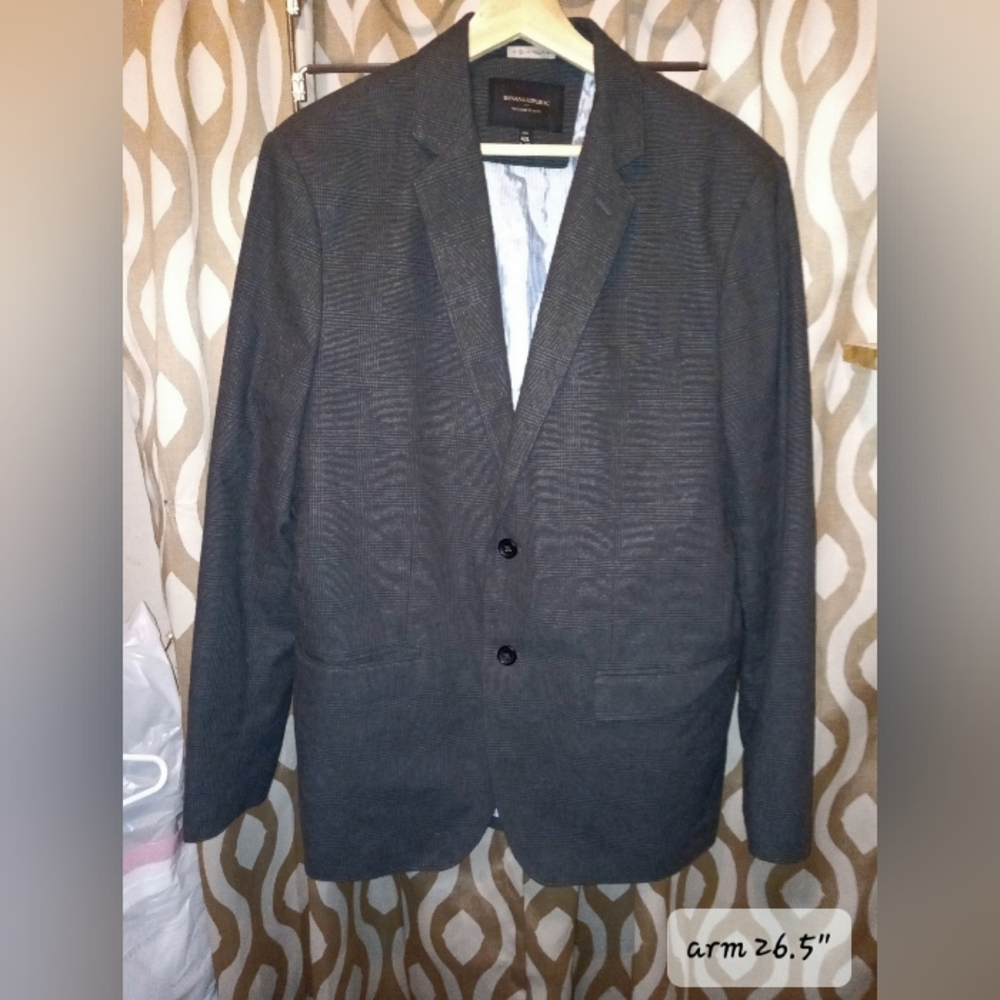 Banana Republic Gray Sport Coat with Notch Lapel